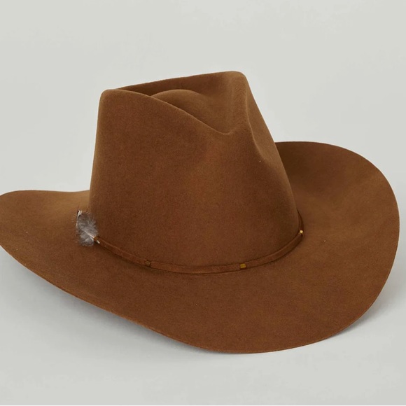 Freya Brown Wide-Brim Fedora Hat main image 4